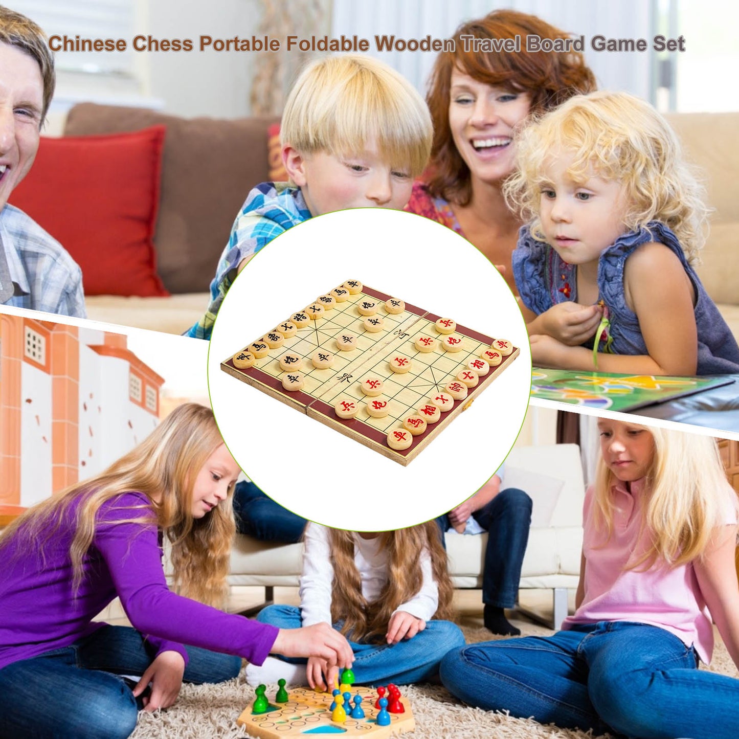 Wooden Chinese Chess Board Game Xiangqi