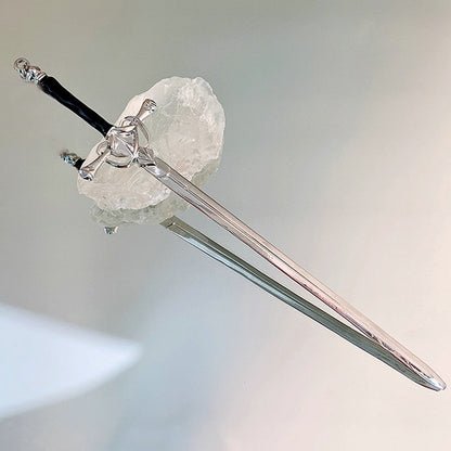 Metal Sword Hairpin Chinese Simple Hair Sticks for Women
