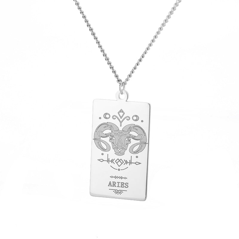 Zodiac Vintage Sign Necklace Constellation Chain
