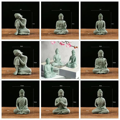 Green Sandstone Buddha Ornament
