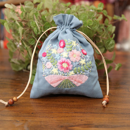 DIY Handmade Storage Bag Embroidery Kit