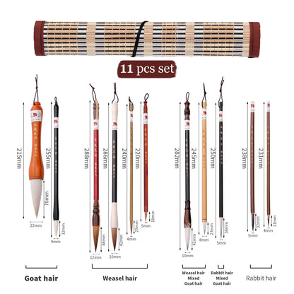 Chinese Calligraphy Bamboo Brush Set