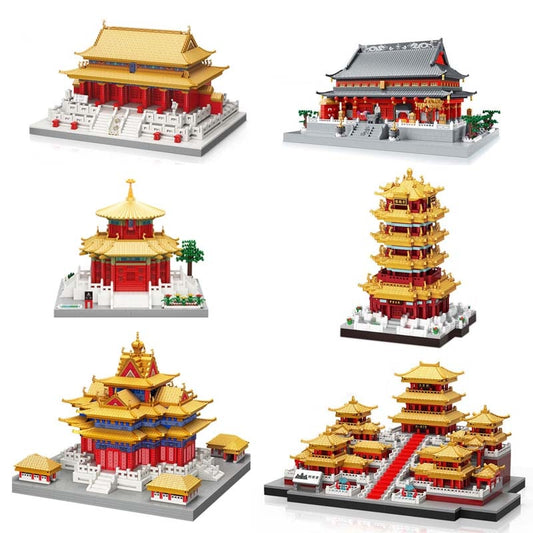 Chinese Ancient Palace Micro Building Blocks