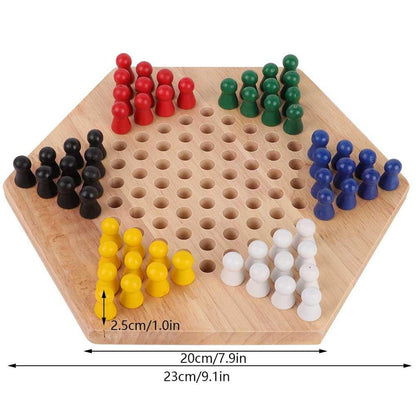 Wooden Educational Board Kids Classic Chinese Checkers