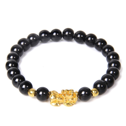 Feng Shui Stone Beads Pixiu Bracelet Pink