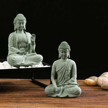 Green Sandstone Buddha Ornament