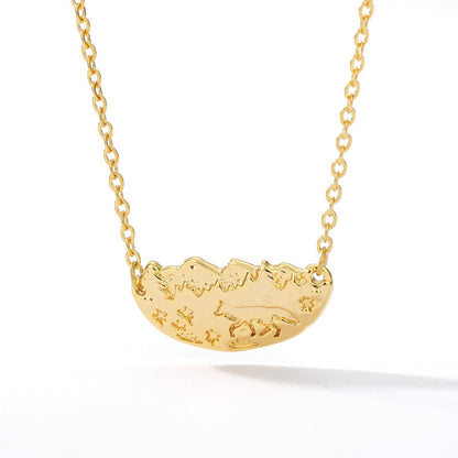 Zodiac Vintage Sign Necklace Constellation Chain