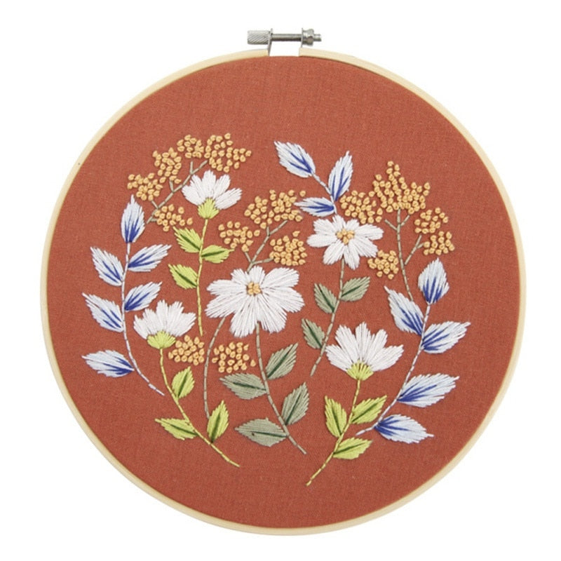 DIY Flowers Stamped Embroidery Starter Kit
