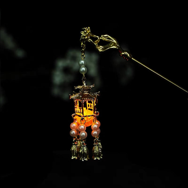 Palace Lantern Hairpin Pendant Jewelry for Hanfu Dress