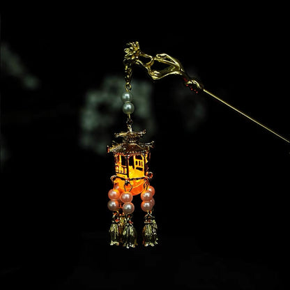 Palace Lantern Hairpin Pendant Jewelry for Hanfu Dress