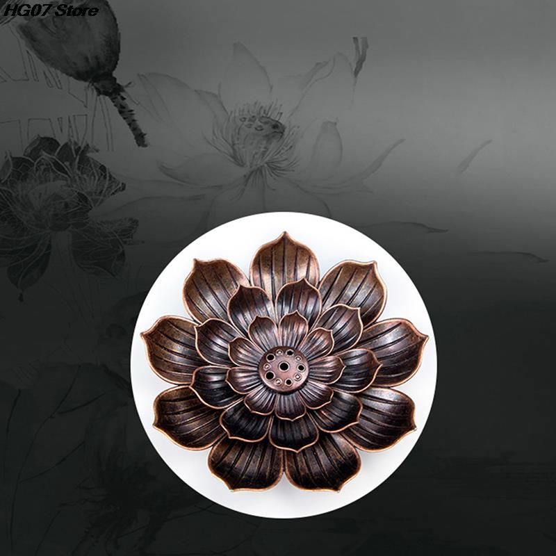 Incense Burner Stick Buddhism Lotus Holder Plate