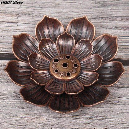 Incense Burner Stick Buddhism Lotus Holder Plate