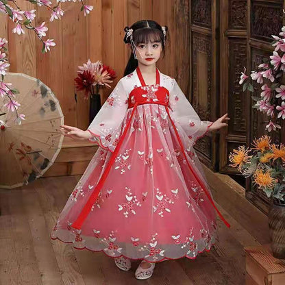 Cherry Blossom Hanfu for Girls