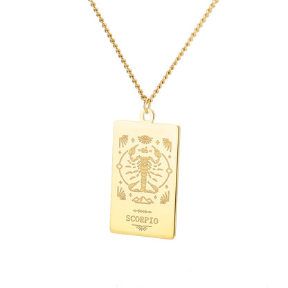 Zodiac Vintage Sign Necklace Constellation Chain