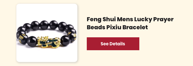 Feng Shui Mens Lucky Prayer Beads Pixiu Bracelet