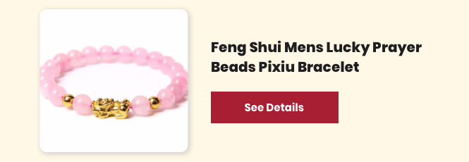 Feng Shui Stone Beads Pixiu Bracelet Pink