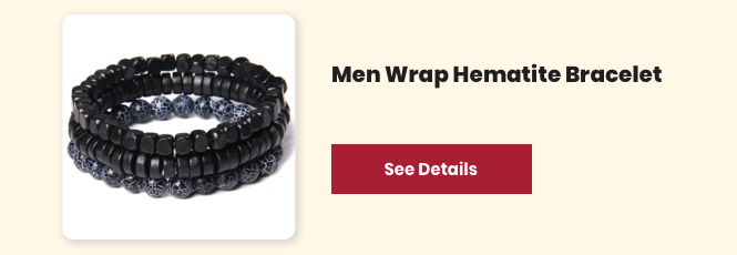 Men Wrap Hematite Bracelet